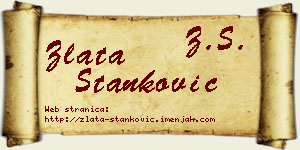 Zlata Stanković vizit kartica